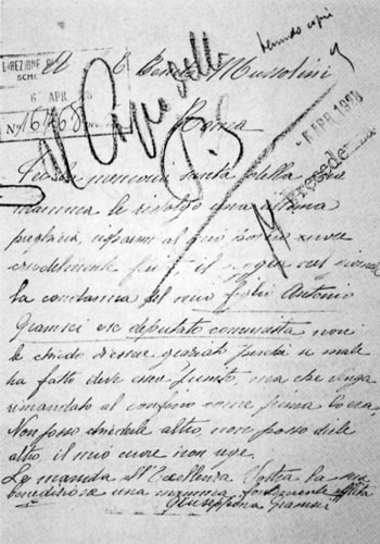 lettera della madre di Gramsci a Mussolini