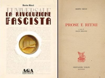 <b>La rivoluzione fascista</b>, a destra: <b>Prose e ritmi</b>