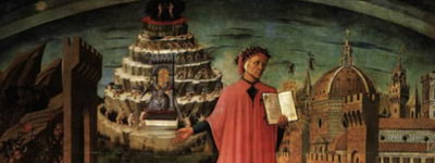 classica rappresentazione di <b>Dante</b>, la sua città e la sua 'Commedia'