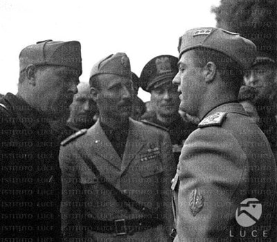 <b>Aldo Vidussoni</b> in visita alla Mvsn di Firenze nel 1942