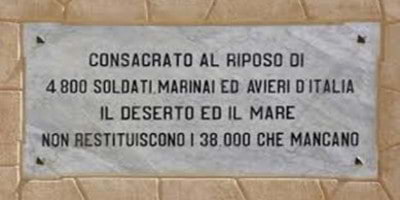 una delle poche lapidi commemorative italiane